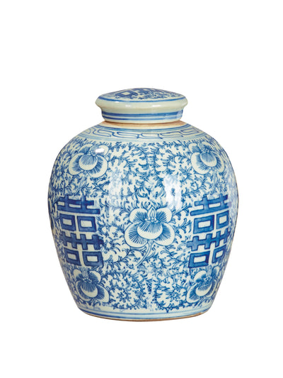 Oka Minxian blue round jar at Collagerie