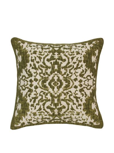 Oka Moss Green cushion cover at Collagerie