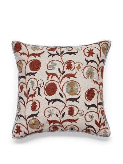 Oka Sheki cushion cover in earthy red at Collagerie