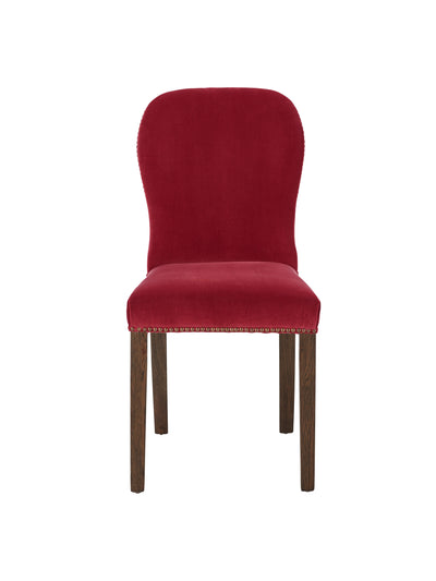 Oka Stafford red velvet chair at Collagerie