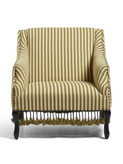 Oka Tarma striped green armchair at Collagerie