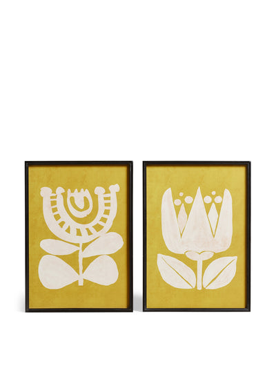 Oka Pair of Eferi prints in ochre at Collagerie
