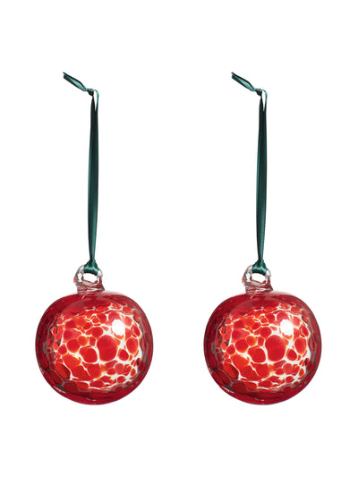 Oka Glass bauble tree decorations (set of 2) at Collagerie