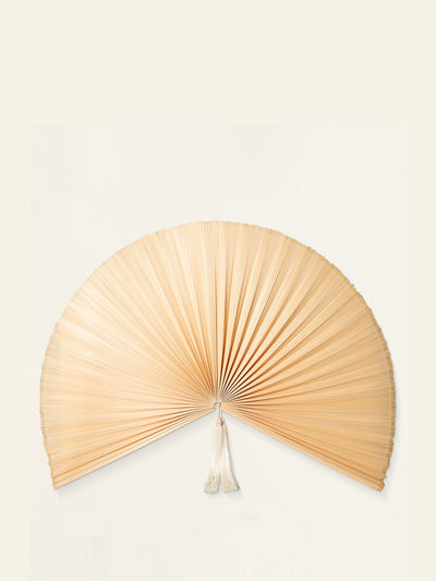 Oliver Bonas Natural bamboo large fan wall hanging at Collagerie