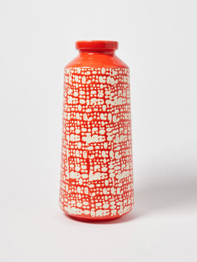 Oliver Bonas Amber red speckled ceramic vase at Collagerie
