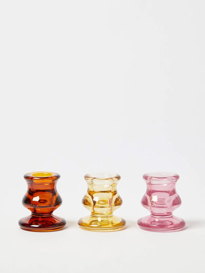 Oliver Bonas Ayla glass candleholders (set of 3) at Collagerie