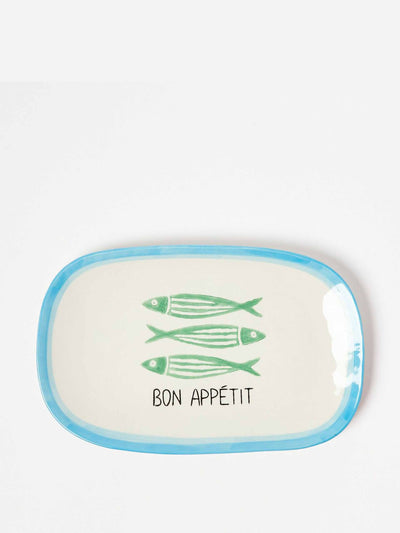 Oliver Bonas Bon appétit ceramic fish platter at Collagerie