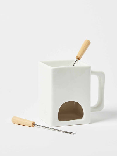 Oliver Bonas Ceramic fondue for two kit at Collagerie