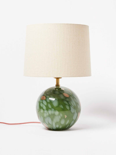 Oliver Bonas Zoja green glitter ceramic lamp at Collagerie