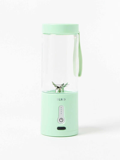 Oliver Bonas Mint green portable blender and smoothie maker at Collagerie