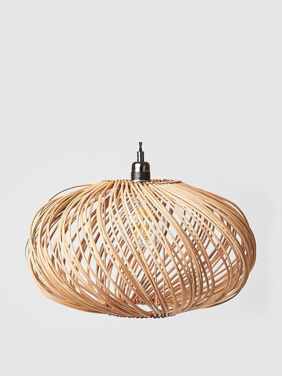 Oliver Bonas Espiral rattan pendant light at Collagerie