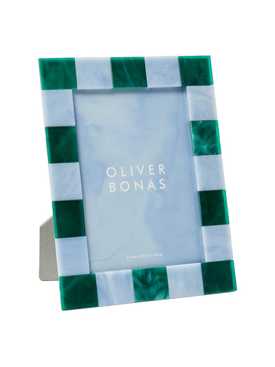 Oliver Bonas Alyssa blue and green glass photo frame at Collagerie