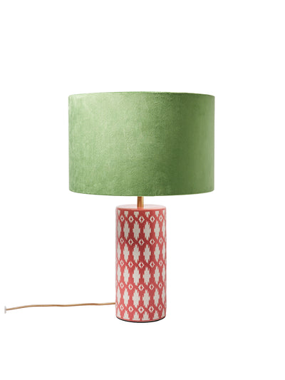 Oliver Bonas Tipu pink and green table lamp at Collagerie