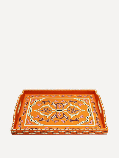 Arbala The tangerine Majorelle tray at Collagerie
