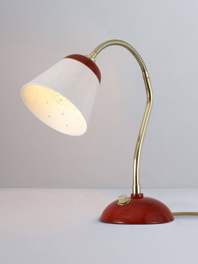 Original BTC Red and gold table lamp at Collagerie