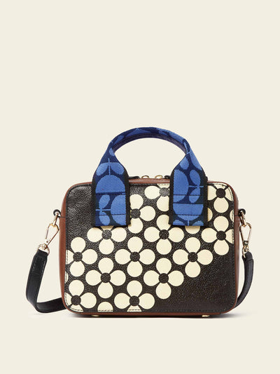 Orla Kiely Minola Grab crossbody bag in Black Cream Flower at Collagerie