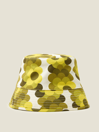 Orla Kiely Bucket hat in Retro Flower Yellow at Collagerie