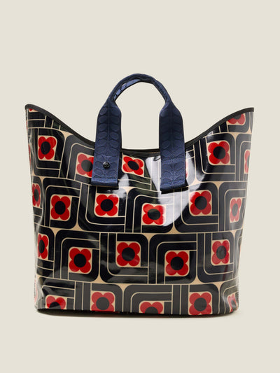 Orla Kiely Carryall large tote bag in woodblock ink at Collagerie