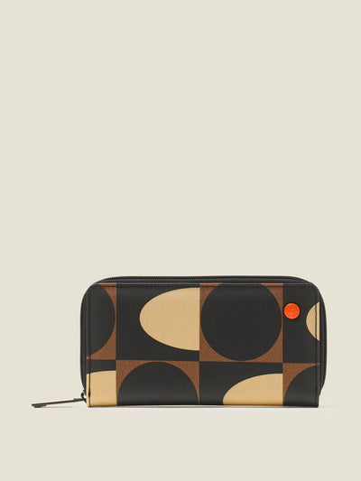 Orla Kiely Forget Me Not wallet in Spot Square Mocha at Collagerie