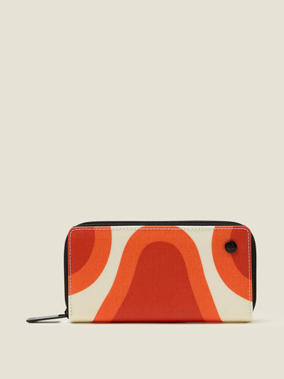 Orla Kiely Forget Me Not wallet in Pear Tomato at Collagerie