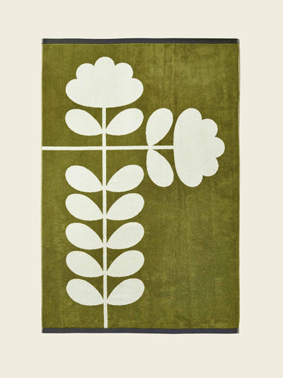 Orla Kiely Cut Stem towel in Moss at Collagerie