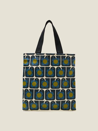 Orla Kiely Rollaway book bag in love birds navy at Collagerie