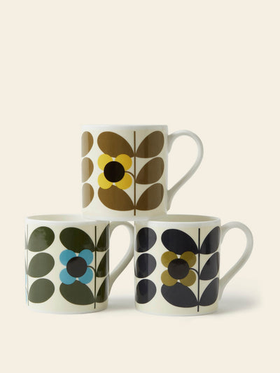 Orla Kiely Large mugs (set of 3) at Collagerie