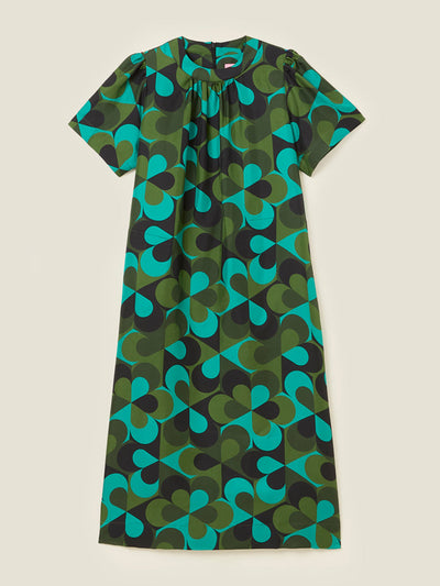Orla Kiely The Orla silk dress in Kaleidoscope at Collagerie
