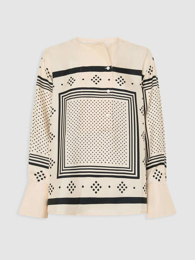 Oroton Spot scarf print blouse at Collagerie