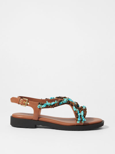 & Other Stories Beaded leather sandals at Collagerie