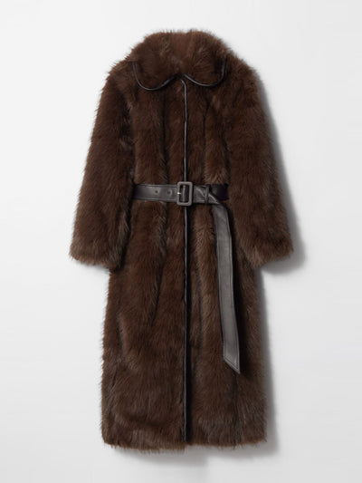 & Other Stories Belted faux fur coat at Collagerie