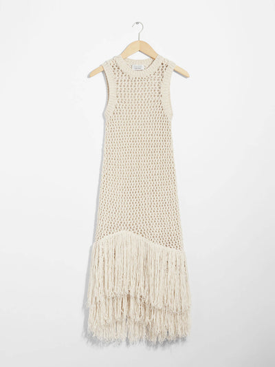 & Other Stories Fringed crochet midi dress at Collagerie