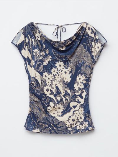 & Other Stories Draped cowl-neck top at Collagerie