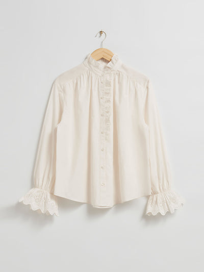 & Other Stories Ivory embroidered blouse at Collagerie