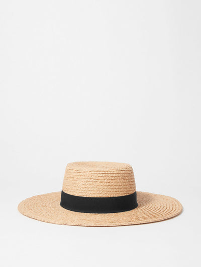 & Other Stories Grosgrain-trimmed raffia hat at Collagerie