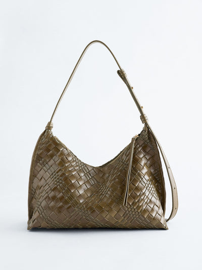 & Other Stories Interwoven leather crossbody bag at Collagerie