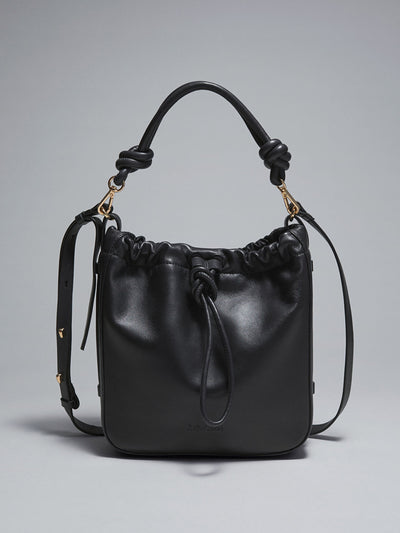 & Other Stories Knotted leather bucket bag at Collagerie