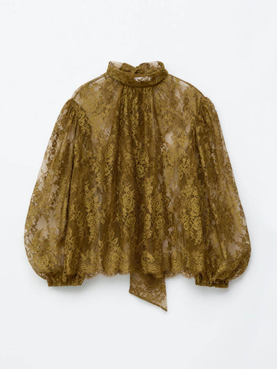 & Other Stories Lace bow-ribbon blouse at Collagerie