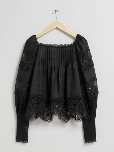 & Other Stories Lace-trimmed blouse at Collagerie