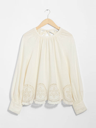 & Other Stories Open-back linen blouse at Collagerie