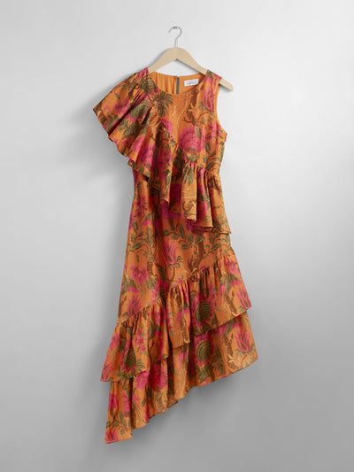 & Other Stories Cascading ruffle midi dress at Collagerie