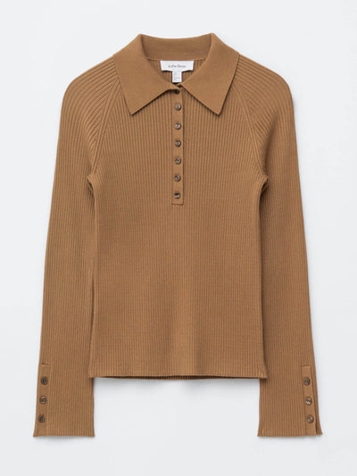 & Other Stories Rib-knit polo shirt at Collagerie
