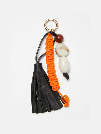 & Other Stories Stone & tassel embellished keychain at Collagerie