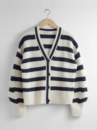 & Other Stories Striped knit cardigan at Collagerie