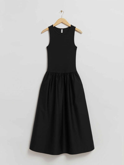 & Other Stories Black tank top midi dress at Collagerie