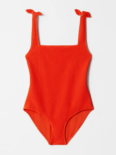 & Other Stories Textured bow tie swimsuit at Collagerie