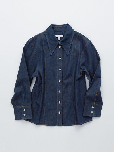 & Other Stories Topstitched denim shirt at Collagerie