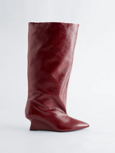 & Other Stories Wedge-heel knee-high boots at Collagerie