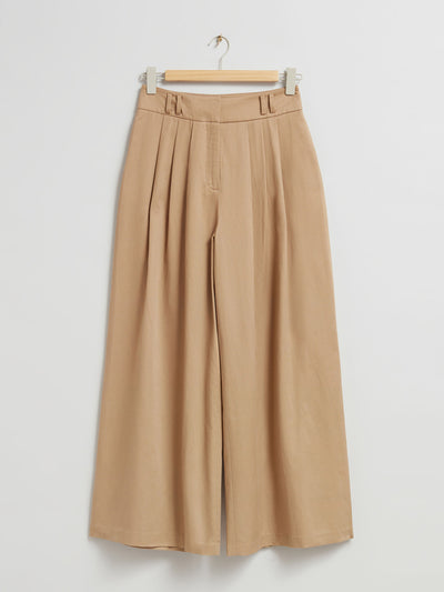 & Other Stories Dusty beige wide leg trousers at Collagerie