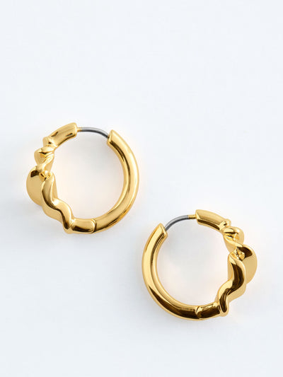 & Other Stories Wrinkled-look small hoop earrings at Collagerie